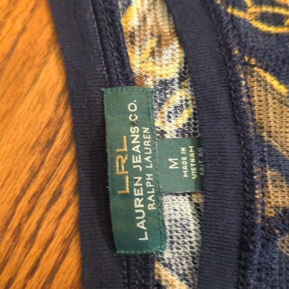 Ralph Lauren Jeans Black and Pink Equestrian Waffle Knit Fitted Graphic Top Sz M - Picture 2 of 6